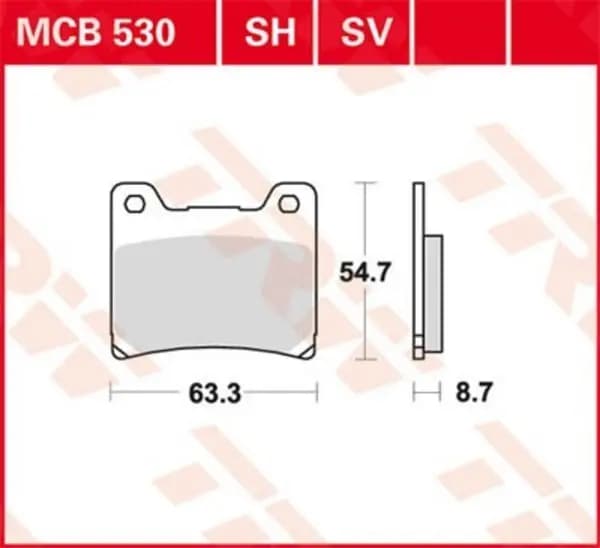 TRW Sinter Street MCB530SH Brake pad set Brake Pad Set, disc brake (402)