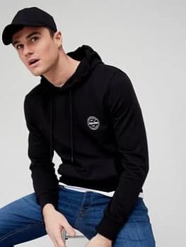 Jack & Jones Small Logo Overhead Hoodie - Black Size XL Men
