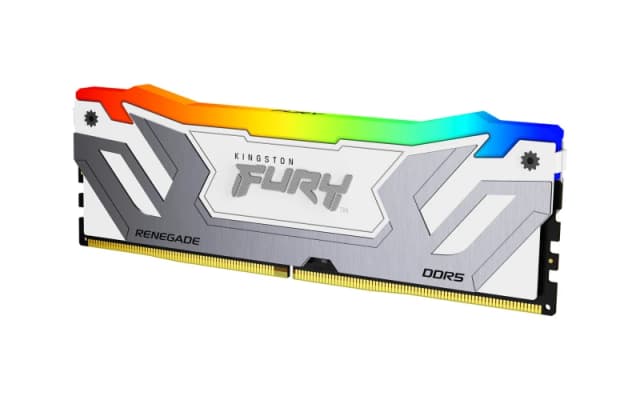 Kingston Technology Kingston FURY Renegade RGB 24GB DDR5 8400MHz RAM Desktop Memory for Gaming - White KF584CU40RWA-24