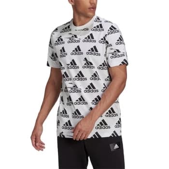 adidas Essentials Brandlove Single Jersey T-Shirt Mens - White