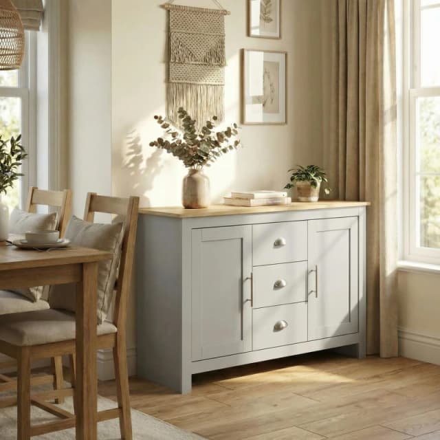 Jack Wills Sherbourne 3 Drawer Sideboard Grey unisex One Size