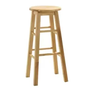 Heartlands Furniture 74cm Natural Wood Bar Stool Pair