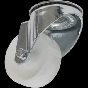 Sealey Bolt Hole Swivel Castor White 80mm
