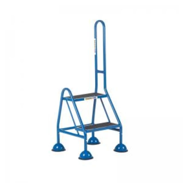Climb-It Climb-It Domed Feet Handy Step 2 Tread with Side Handrail Blue AAP21 AAP21