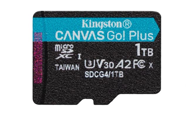 Kingston Technology 1TB microSDXC Canvas Go Plus Gen4 200R A2 U3 Singl