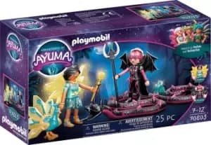 Playmobil Adventures of Ayuma Crystal Fairy and Bat Fairy With Soul Animals Playset