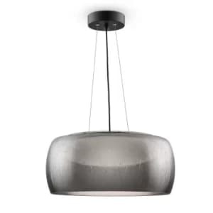 Modern Solen Integrated LED Black Pendant Ceiling Light Glass Shade