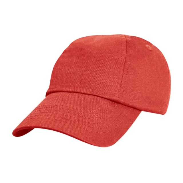 Result Cotton Low Profile Baseball Cap in Red Red Unisex One Size