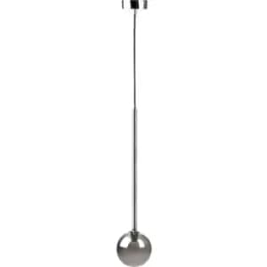 Zumaline Luna Globe Pendant Ceiling Light, Chrome, 1x G9