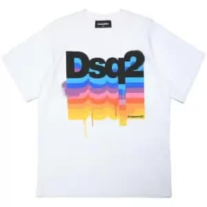 DSQUARED2 Boys Rainbow T-Shirt - White