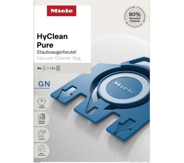 MIELE HyClean Pure GN Vacuum Cleaner Bags - Pack of 4 4002516769781