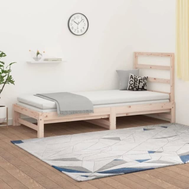 JINLEFU Pull-out Day Bed without Mattress 2x(90x200) cm vidaXL JRVDZX-3108302_DE