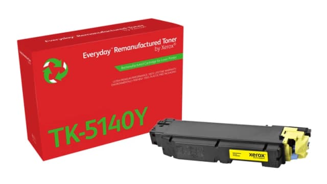 Xerox Everyday Yellow Remanufactured Toner by Xerox compatible with Kyocera TK-5140Y, Standard capacity 006R04803