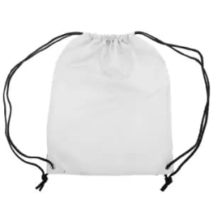 Shugon Stafford Plain Drawstring Tote Bag - 13 Litres (Pack of 2) (One Size) (White)