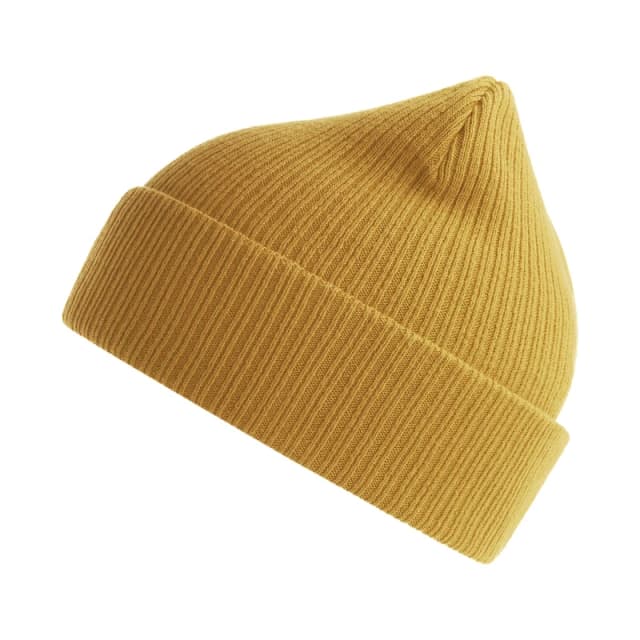 Atlantis Atlantis Men Nelson Ribbed Cotton Beanie in Mustard Mustard One Size Male 5063300861172