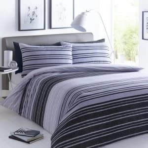 Pieridae Classic Textured Stripe Reversible Duvet Set