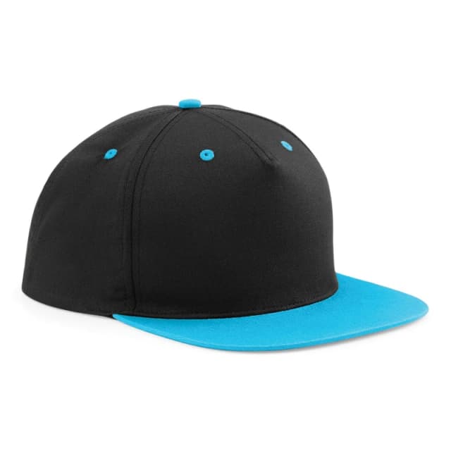 Beechfield Beechfield Men 5 Panel Contrast Snapback Cap in Black One Size Male 5054171879274