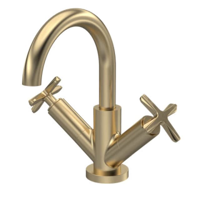 Aztec Mono Basin Mixer Tap Brass