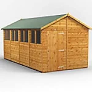 Power Garden Shed 168PA Golden Brown 16x8