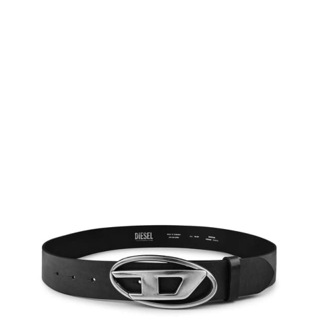 Diesel D Buckle Leather Belt Black T8013 male 26W (80)