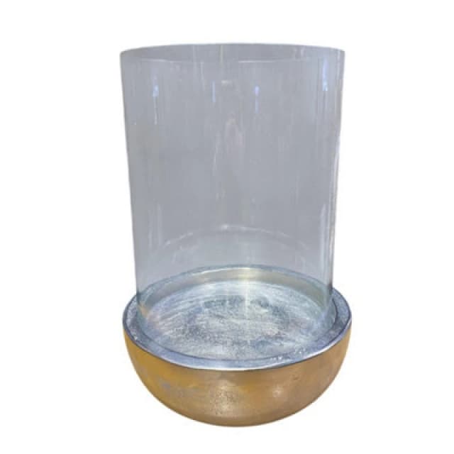 MSL 32CM NICKEL PLATED HURRICANE CANDLE HOLDER