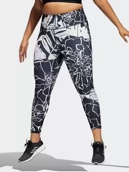 adidas Optime Superher Training 7/8 Tights (plus Size), Black, Size 3X, Women