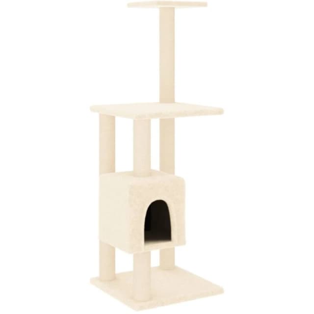 VIDAXL Cat Tree with Sisal Scratching Posts Cream 104cm Vidaxl 8720286669273