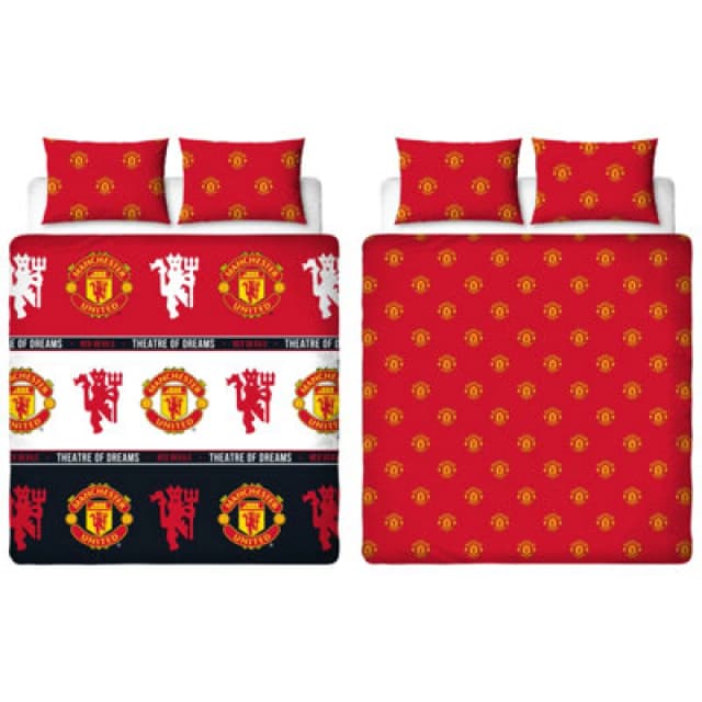 Manchester United FC Patch Double Rotary Duvet Duvet Covers Double Red 40875708030