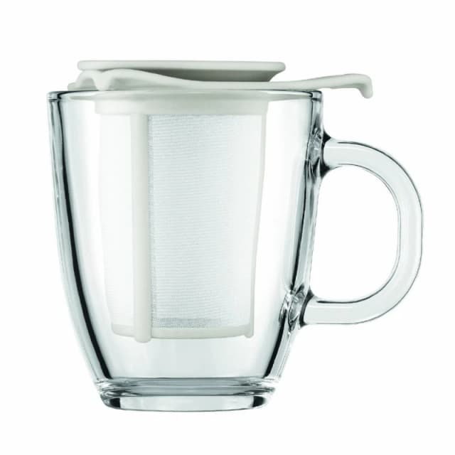 Bodum Yo Yo Mug & Tea Strainer Set, 350ml Off-White