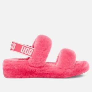 UGG Womens Oh Yeah Sheepskin Slippers - Strawberry - UK 4