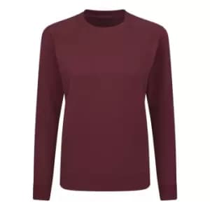 SG Ladies/Womens Raglan Sleeve Crew Neck Sweatshirt (XS) (Burgundy)