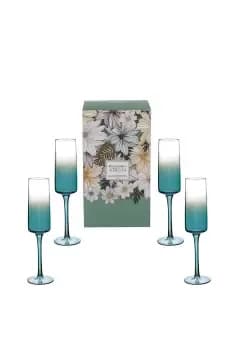 'Atrium' Set of 4 Champagne Flutes