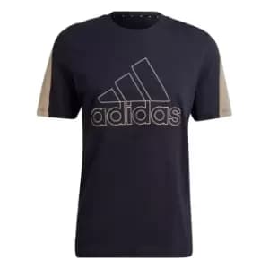 adidas Future Icons Embroidered Badge of Sport T-Shirt Me - Blue