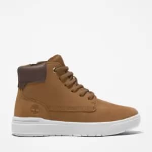 Timberland Seneca Bay High-top Trainer For Youth In Yellow Light Brown Kids, Size 1