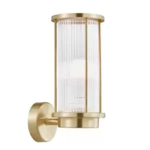 Linton Outdoor Wall Lantern Brass IP54 E27