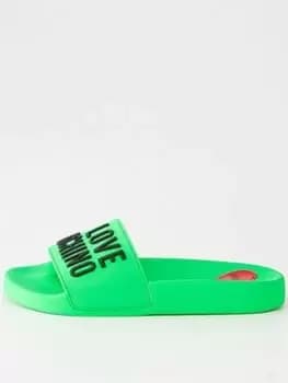 Love Moschino Logo Slider - Fluo Green