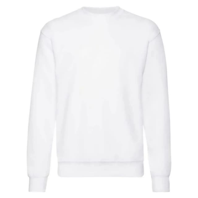 Fruit Of The Loom Fruit of the Loom Men Classic Drop Shoulder Sweatshirt in White Size: Small White S Male 5063470994168
