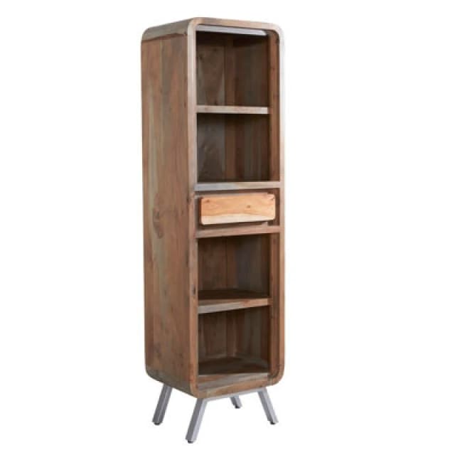 Buttercup Farm Aspen Narrow Bookcase - Metal/wood - L40 X W50 X H180 Cm