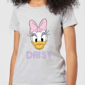 Disney Mickey Mouse Daisy Face Womens T-Shirt - Grey - 3XL