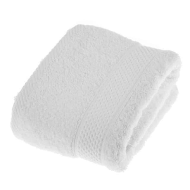 HOMESCAPES Turkish Cotton White Hand Towel - White - Homescapes BT1169B