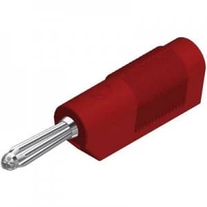 SKS Hirschmann BSB 20 K Banana plug Plug, straight Pin diameter: 4mm Red