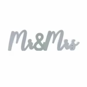 Mr and Mrs Word Block White 56cm