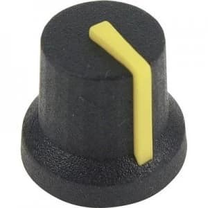 Cliff CL170845CR Knob K87Mbr Black Yellow 6mm Spl