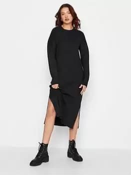 Long Tall Sally Turtle Neck Knitted Dress - Black, Size 14-16, Women