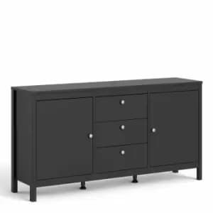 Madrid 2 Door Sideboard with 3 Drawers, black