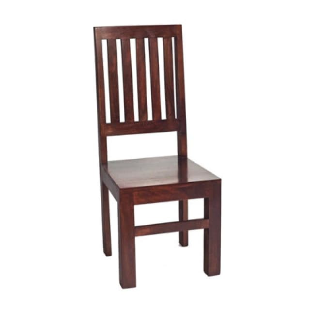 Buttercup Farm Toko Dark Mango Slat Back Chair (Set Of 2) - Solid Mango Wood - L46 X W45 X H109 Cm