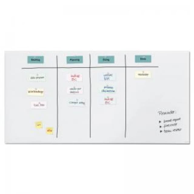Artverum Magnetic Glass Drywipe Board Matt Super White 2000x1000 DD - GL525