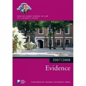 Evidence by The City Law School Paperback