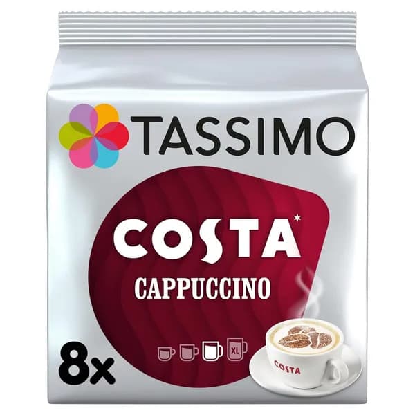 Tassimo Costa Cappuccino Coffee 8 Pods
