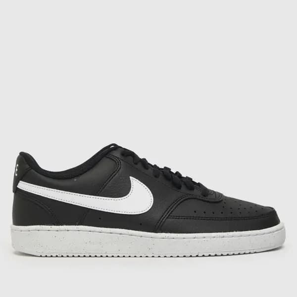 Nike court vision trainers in Black & white Black/White UK 12 (EU 47½)